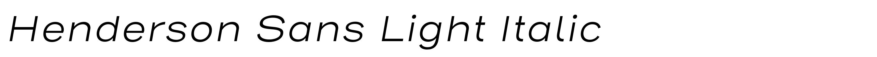 Henderson Sans Light Italic